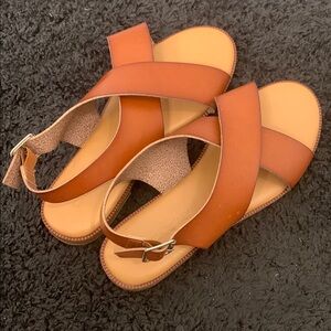 Cynthia Rowley Brown Sandals with Strappy Design